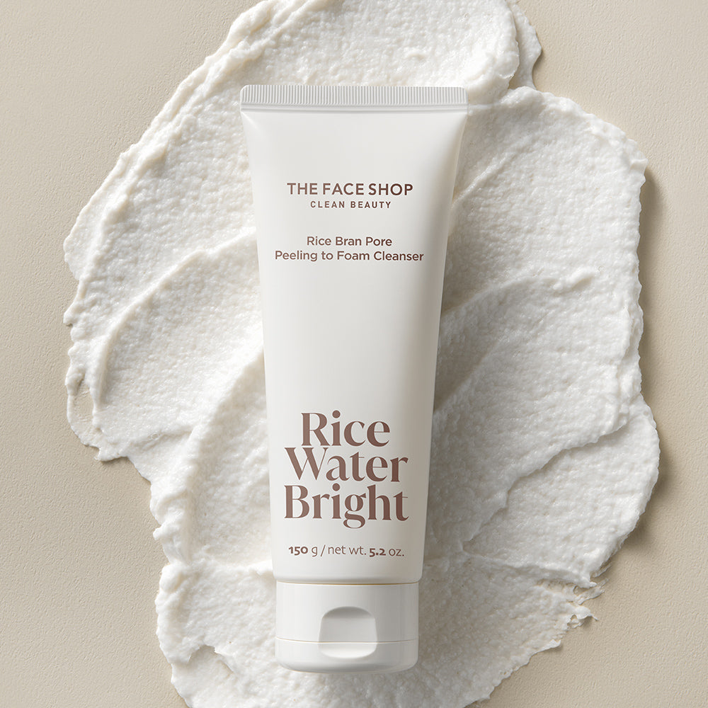 RICE WATER BRIGHT Rice Bran Pore Peeling to Foaming Cleanser