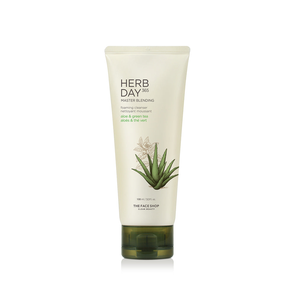 HERB DAY 365 MASTER Blending Facial Foaming Cleanser - Aloe & Greentea