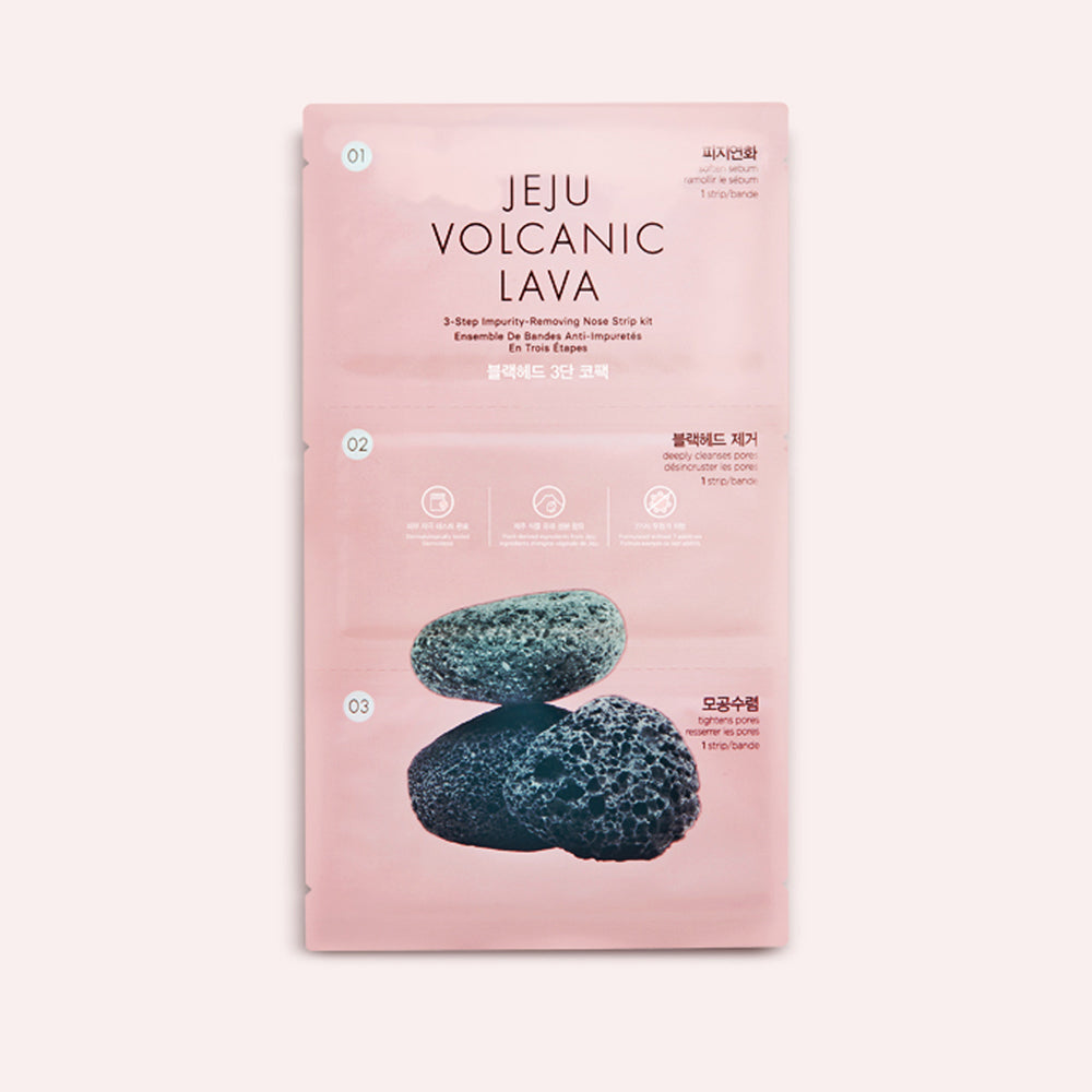JEJU VOLCANIC LAVA 3-Step Impurity Removing Nose Strip Kit